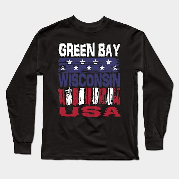 Green Bay Wisconsin USA T-Shirt Long Sleeve T-Shirt by Nerd_art